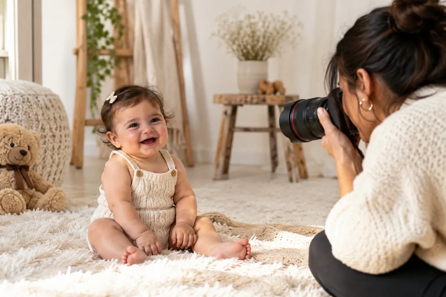 Bebek giyim kataloğu için bebek model