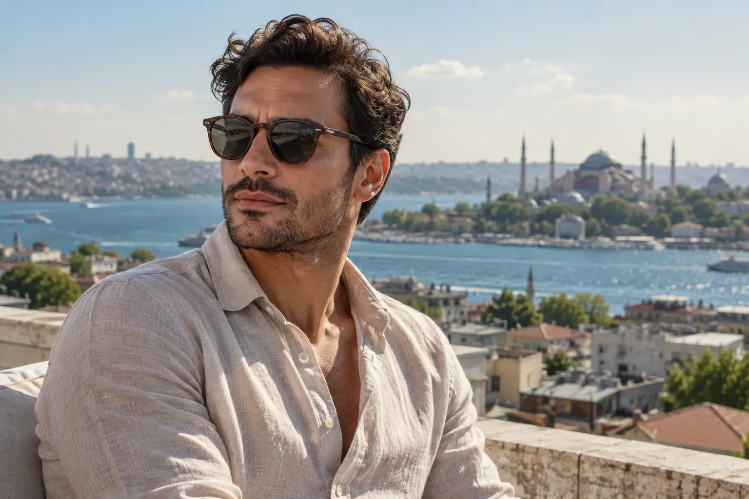 Gözlük ve güneş gözlüğü kataloğu için yüz modeli