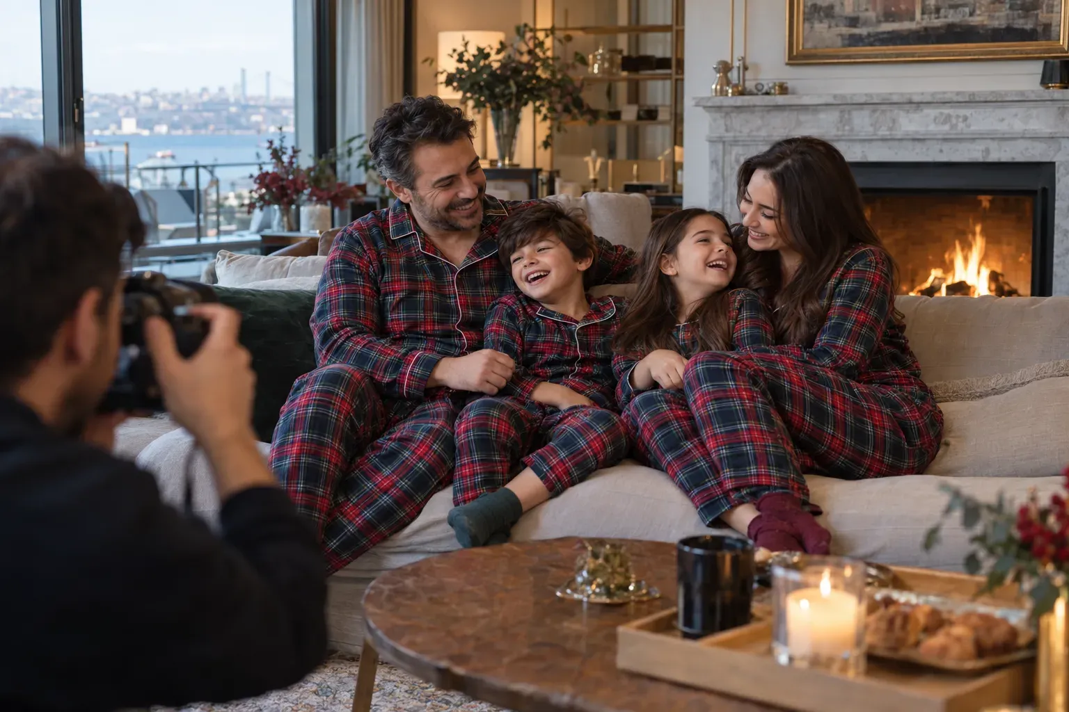 Pijama ve ev giyimi kataloğu için model