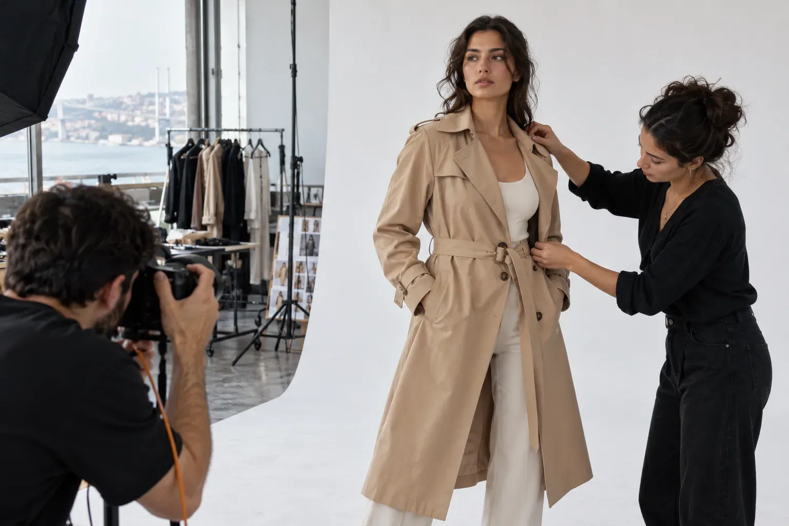 Kadın giyim kataloğu için model