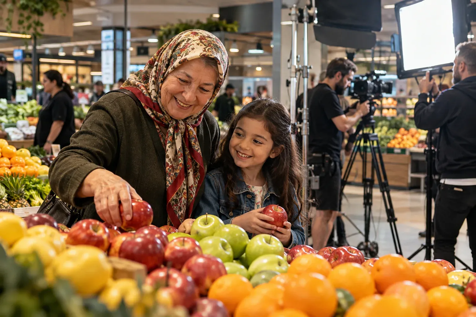 Market reklamı için her yaştan oyuncu